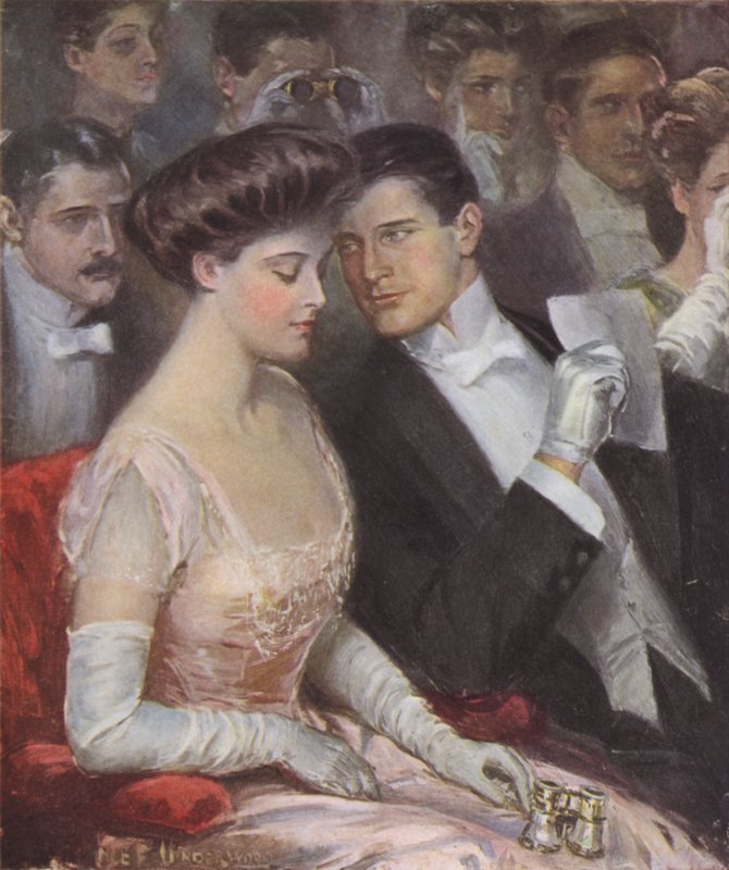 The only two at the opera by Clarence F. Underwood