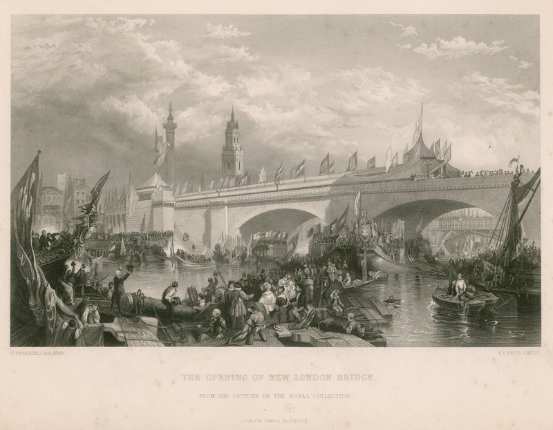 The Opening of New London Bridge by Clarkson Frederick Stanfield