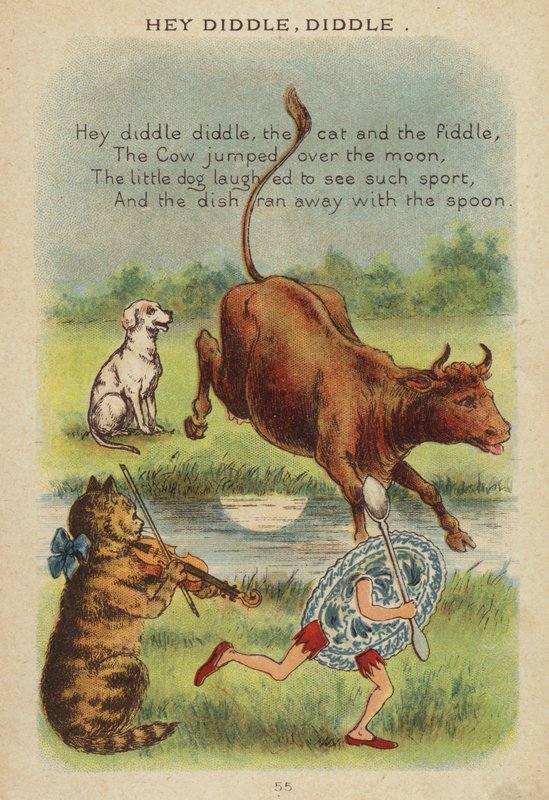 Nursery rhyme: Hey Diddle, Diddle by Constance Haslewood