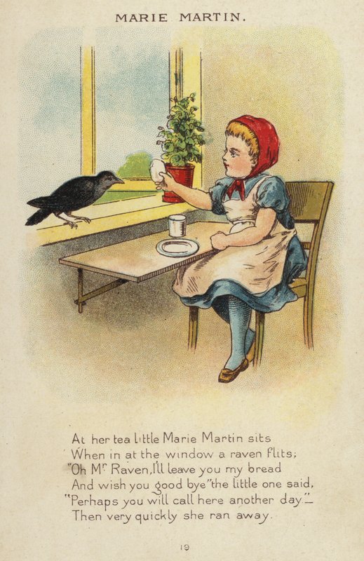 Nursery Rhyme: Marie Martin (chromolithograph) by Constance Haslewood