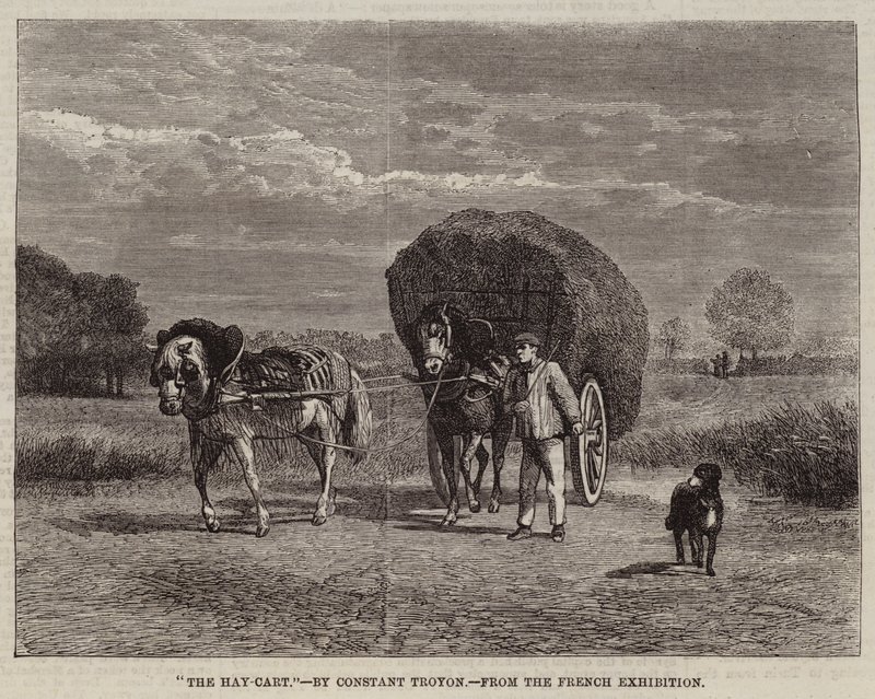 The Hay-Cart by Constant Emile Troyon