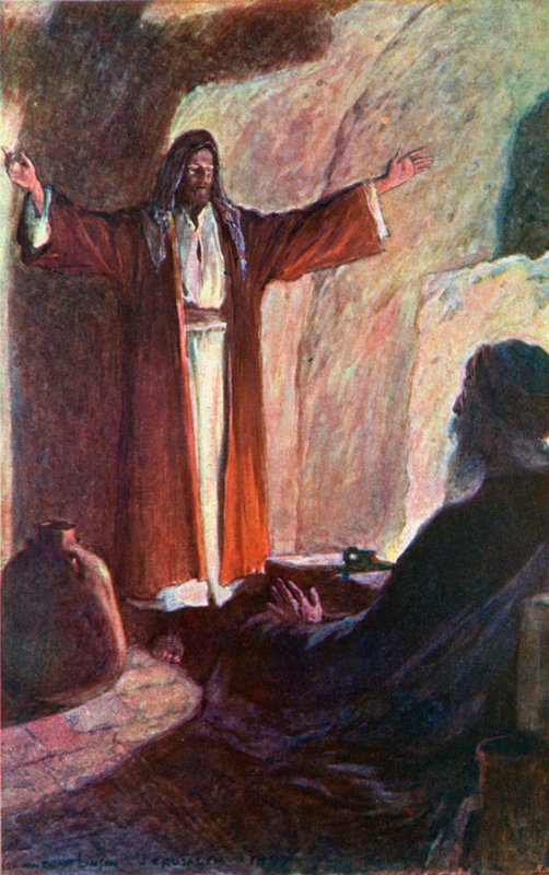 Jesus and Nicodemus by Corwin Knapp Linson