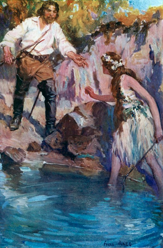 Illustration for Westward Ho! by Cyrus Cuneo