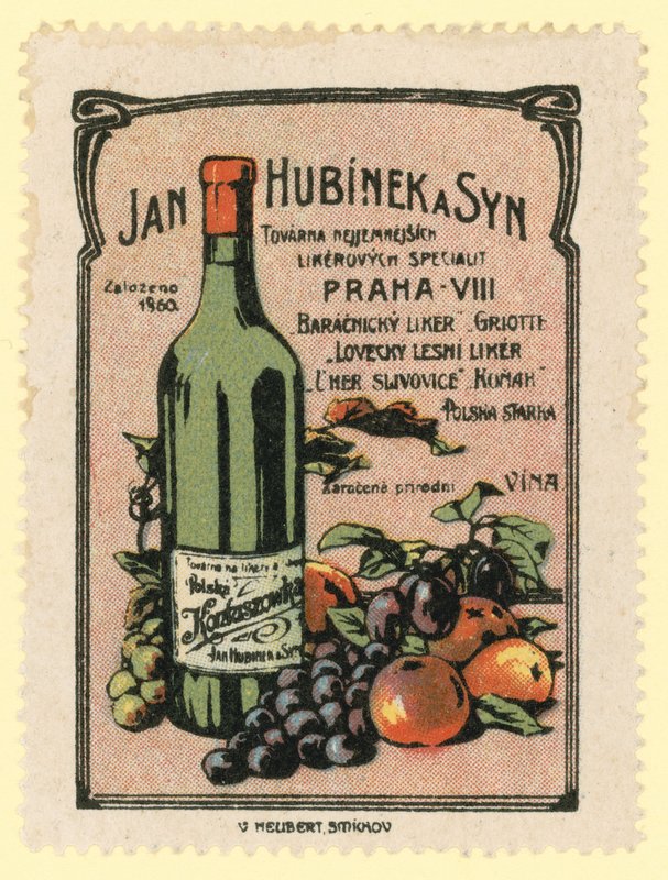 Jan Hubinek and Son wines and spirits by Czech School