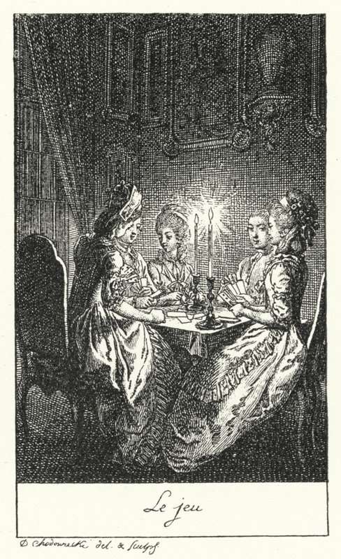 The Game (engraving) by Daniel Nikolaus (after) Chodowiecki