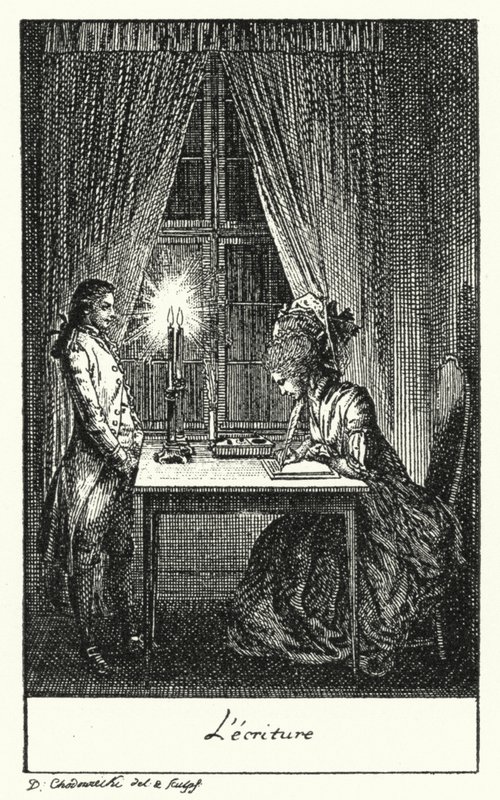 Writing (engraving) by Daniel Nikolaus (after) Chodowiecki