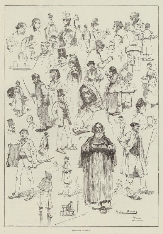 Sketches in Paris by David Hardy