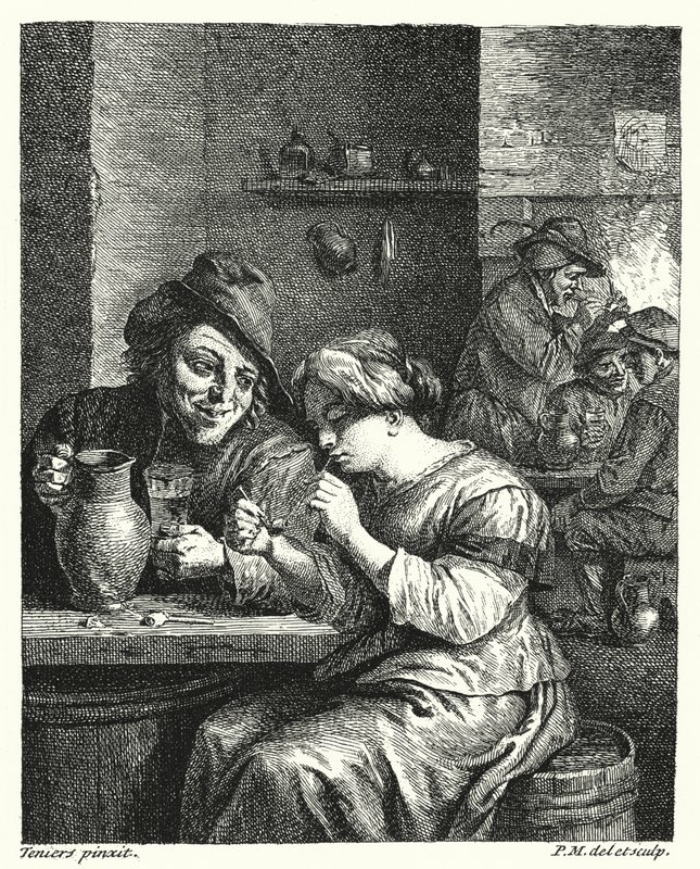 The Smoking Woman by David the Younger (after) Teniers