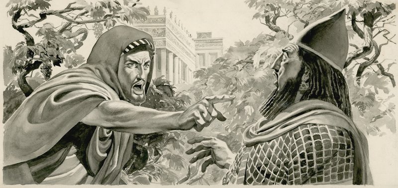 Elijah Denouncing King Ahab by Don Lawrence