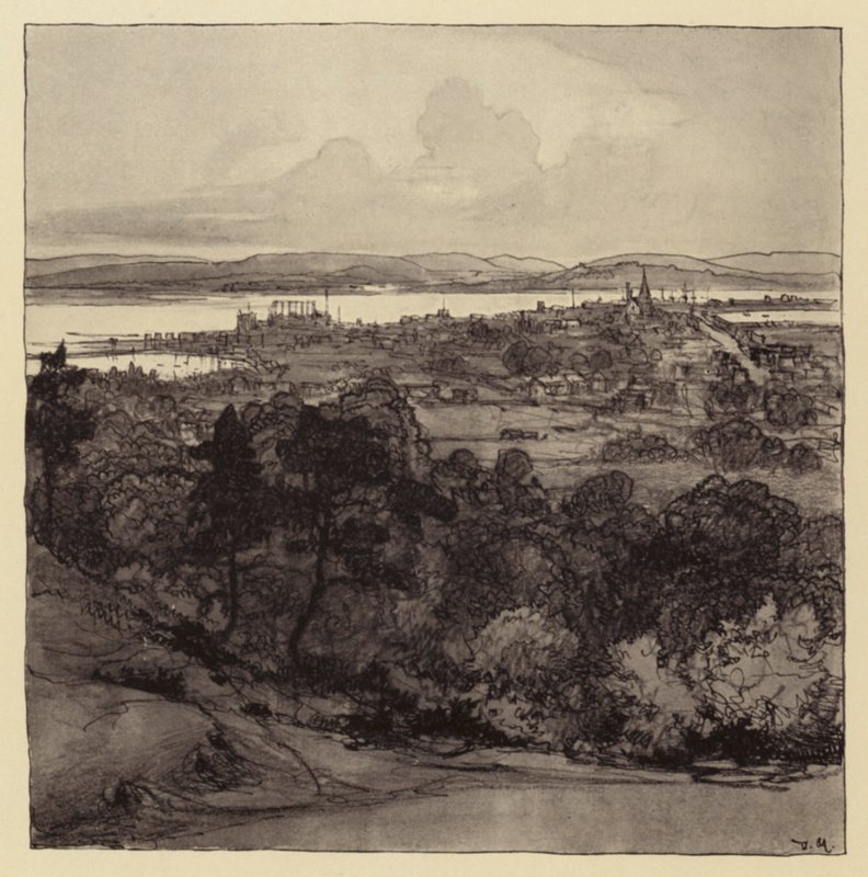 Poole from Parkstone by Donald (after) Maxwell