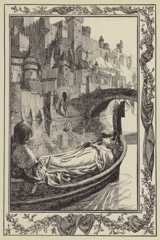 The barge floated down the river by Dora Curtis