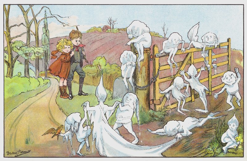 A crowd of snowflakes by Dorothy Furniss