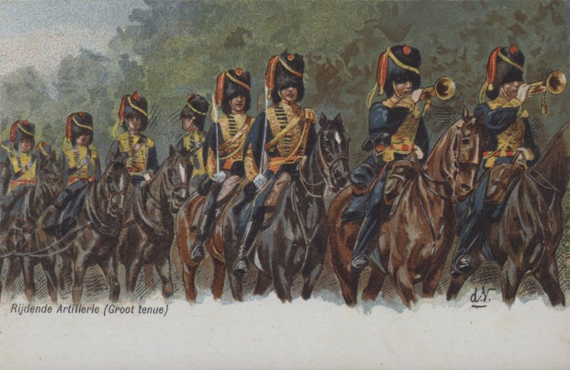 Dutch army horse artillery by Dutch School