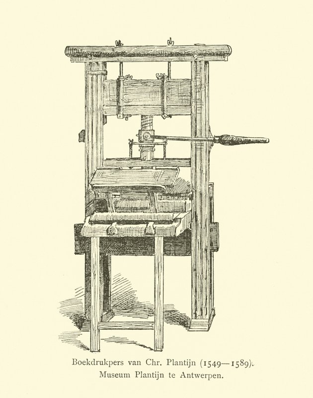 Printing Press of Christophe Plantin by Dutch School