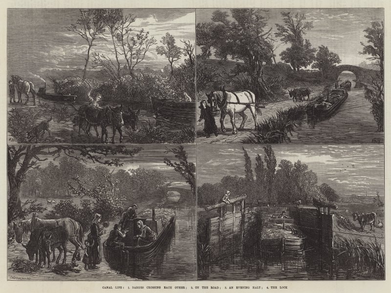 Canal Life by Ebenezer Newman Downard
