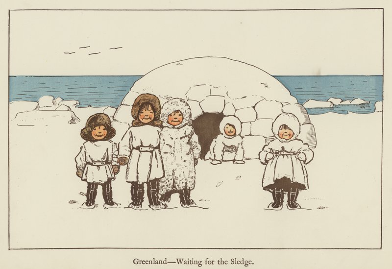 Greenland, waiting for the sledge by Edith Farmiloe