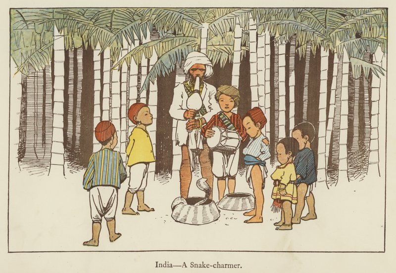 India, a snake-charmer by Edith Farmiloe