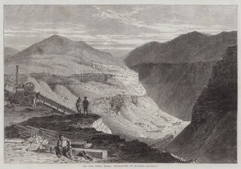 The Suez Canal Works, Excavations at El-Girsh by Edmund Morison Wimperis