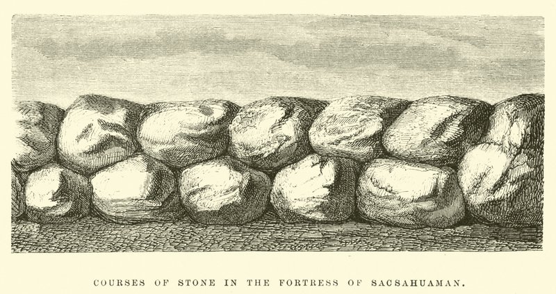 Courses of Stone in the Fortress of Sacsahuaman by Edouard Riou