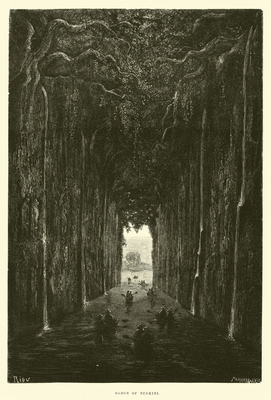 Gorge of Tunkini by Edouard Riou