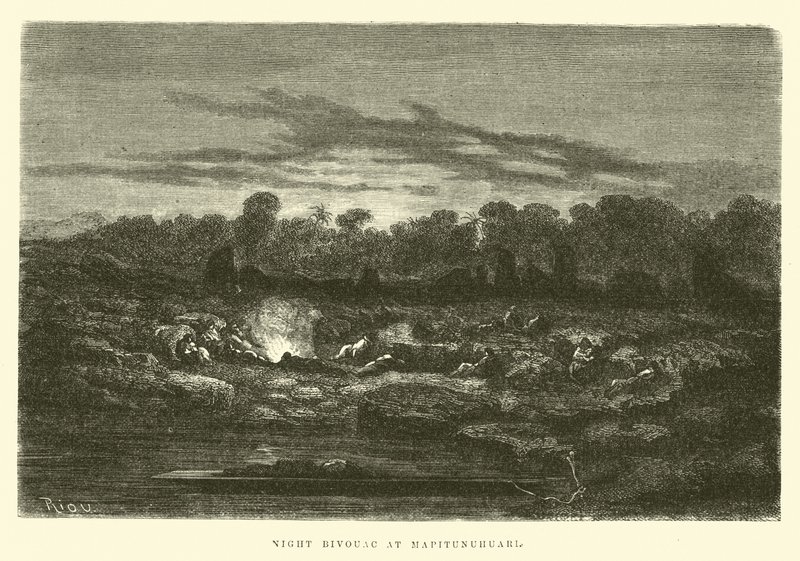 Night Bivouac at Mapitunuhuari by Edouard Riou