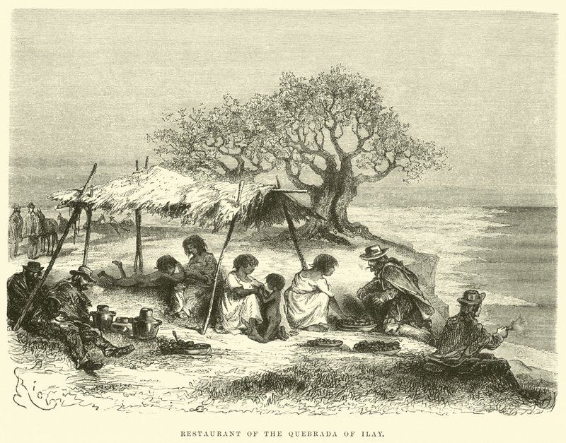 Restaurant of the Quebrada of Ilay by Edouard Riou