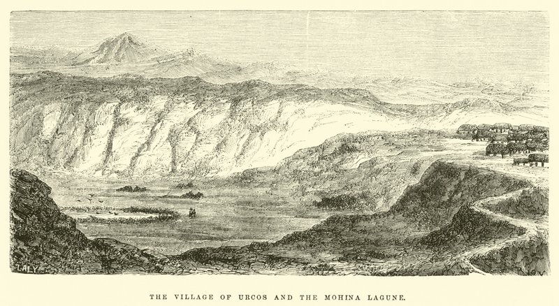 The Village of Urcos and the Mohina Lagune by Edouard Riou