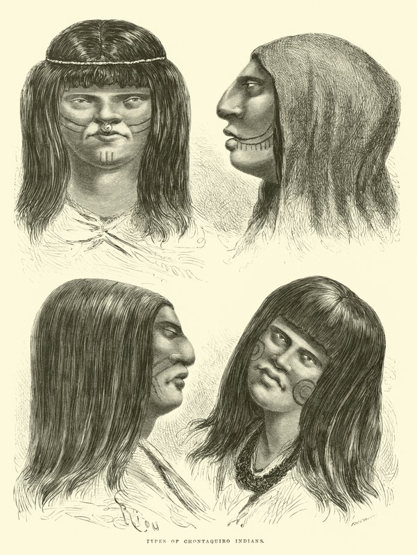 Types of Chontaquiro Indians by Edouard Riou