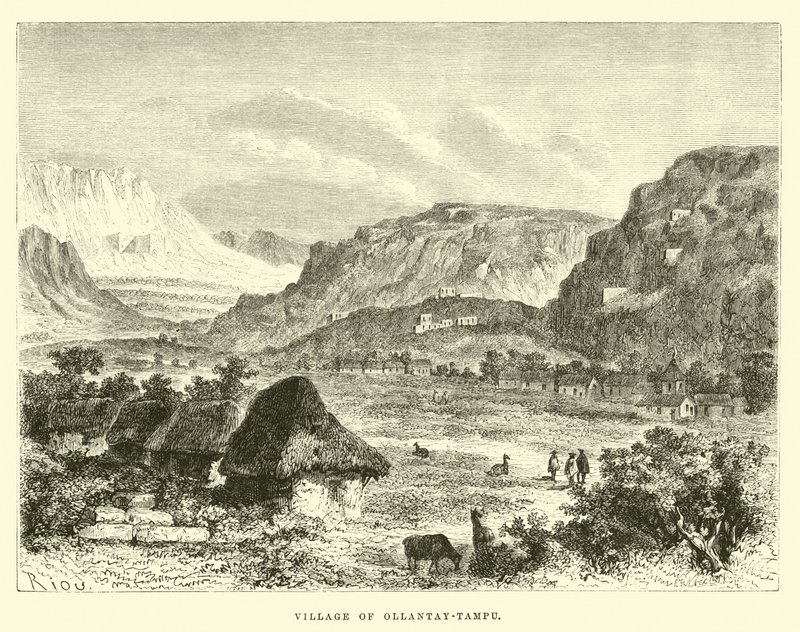 Village of Ollantay-Tampu by Edouard Riou