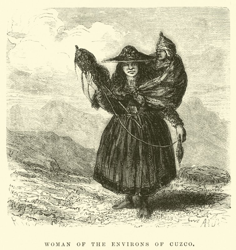 Woman of the environs of Cuzco by Edouard Riou