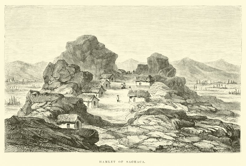 Hamlet of Sachaca by Edouard Riou