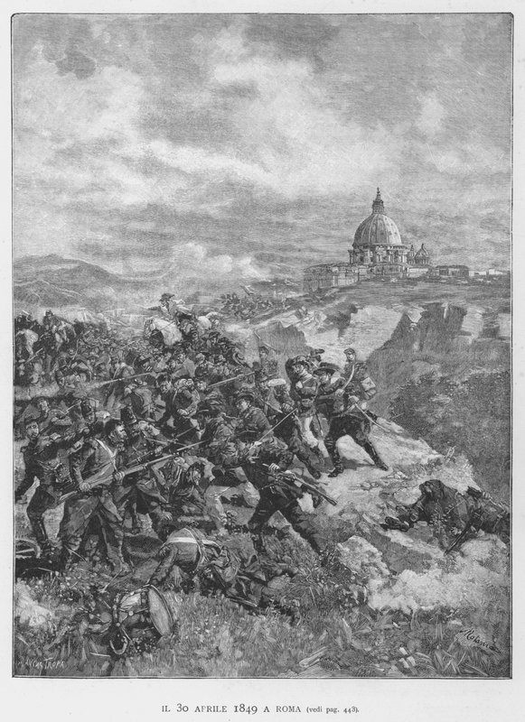 April 30, 1849 in Rome by Edouardo Matania