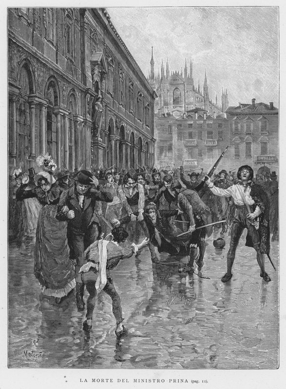 The Death of Minister Prina by Edouardo Matania