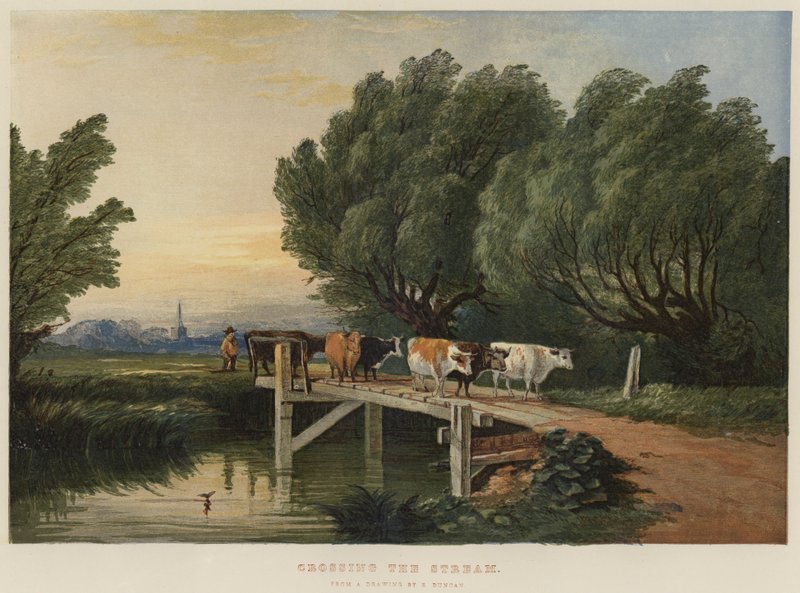 Crossing the Stream by Edward Duncan