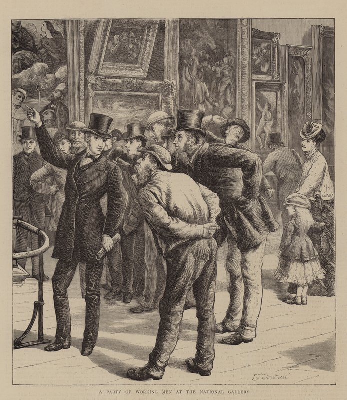 A Party of Working Men at the National Gallery by Edward Frederick Brewtnall