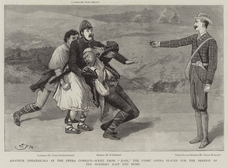Amateur Theatricals at the Opera Comique, Scene from Joan, the Comic Opera played for the Benefit of the Mothers
