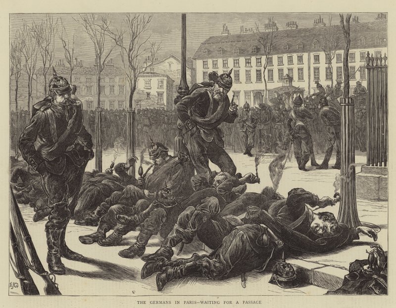 The Germans in Paris, waiting for a Passage by Edward John Gregory