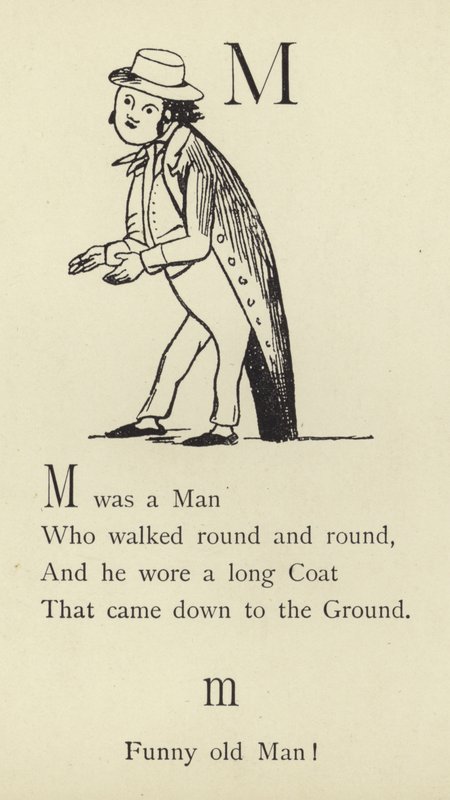The letter M by Edward Lear