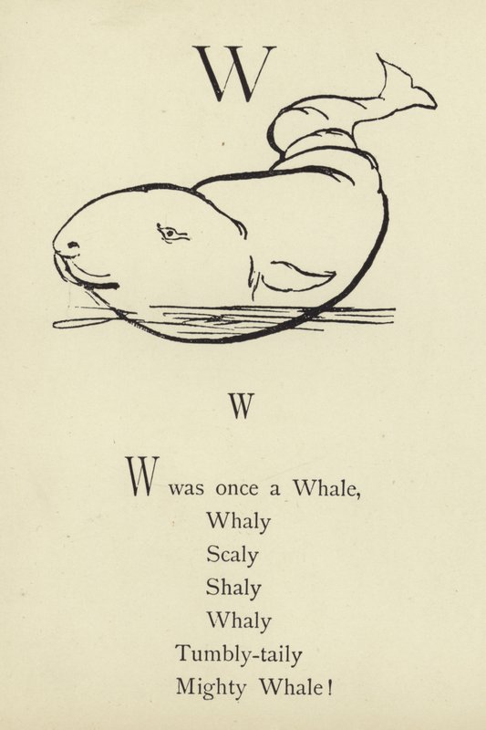 The letter W by Edward Lear