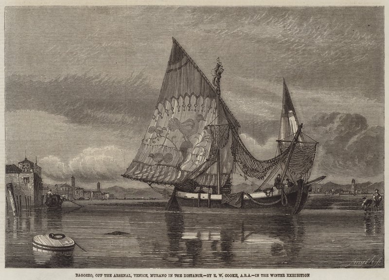 Bagozzo, off the Arsenal, Venice, Murano in the Distance by Edward William Cooke