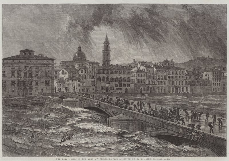The Late Flood of the Arno at Florence by Edward William Cooke