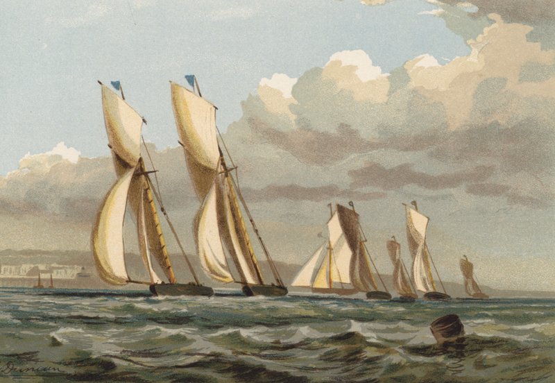 Yacht Race off Ryde, Isle of Wight by Edward after Duncan