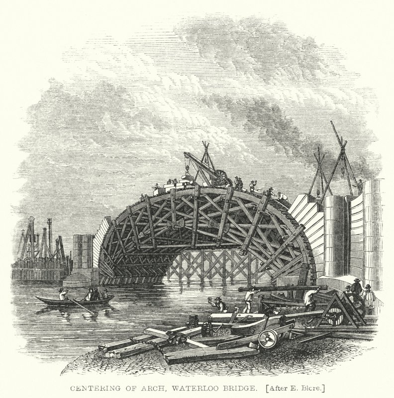 Centering of Arch, Waterloo Bridge by Edward Blore