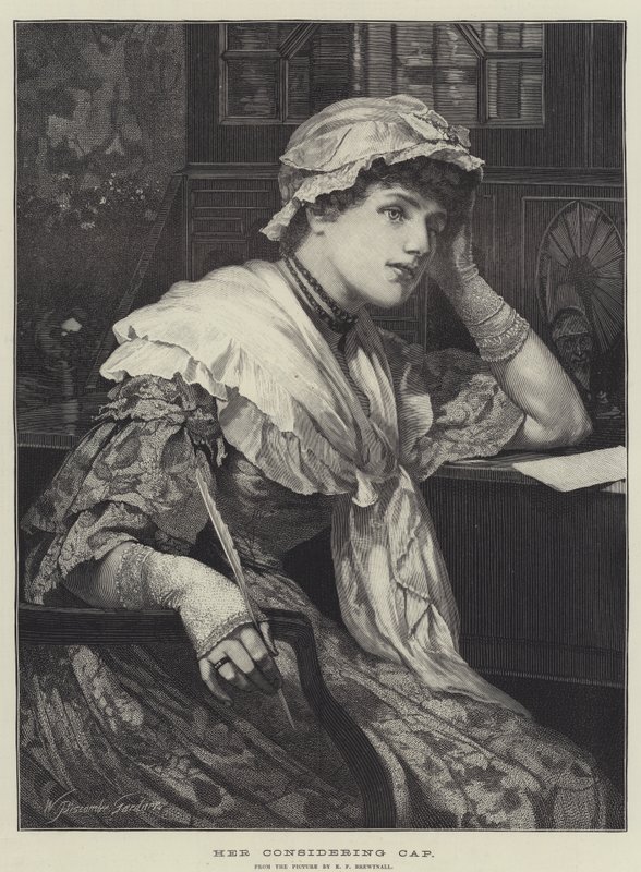 Her Considering Cap by Edward Frederick Brewtnall