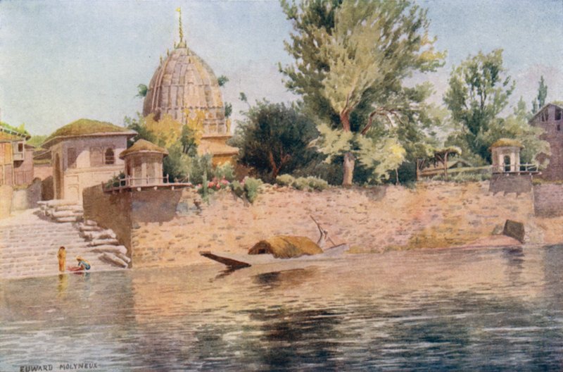 A Hindu Temple, Srinagar by Edward Mary Joseph Molyneux