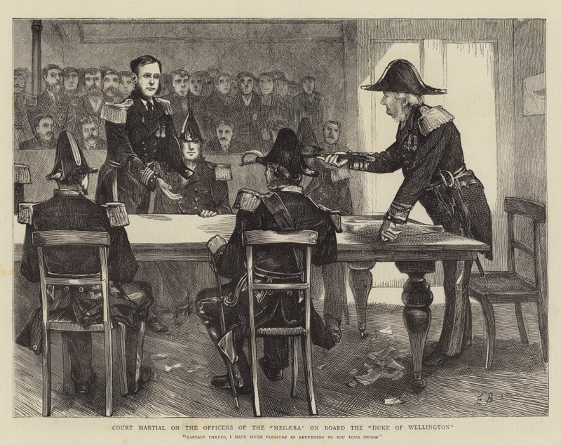 Court Martial on the Officers of the Megaera on Board the Duke of Wellington by Edwin Buckman