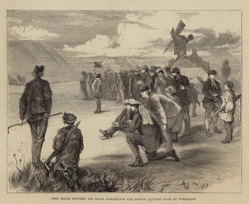 Golf Match Between the Royal Blackheath and London Scottish Clubs at Wimbledon by Edwin Buckman
