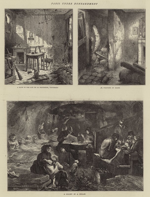Paris under Bombardment by Edwin Buckman