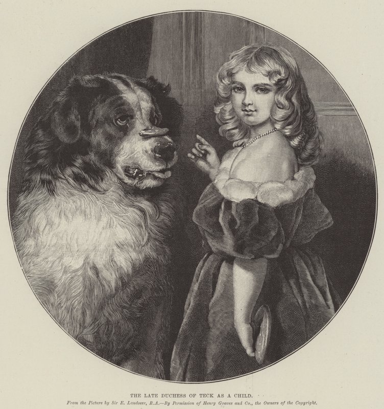 The Late Duchess of Teck as a Child by Edwin Landseer