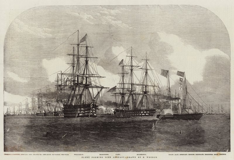 Fleet Forming Line Abreast by Edwin Weedon